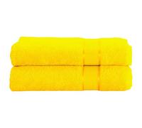 Mixibaby Lot de 2 serviettes de bain en coton éponge 500 g/m² - Taille : gant de toilette 15 x 21 cm - Couleur : jaune