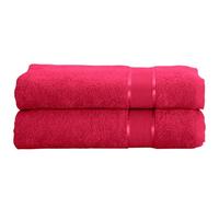 Mixibaby Lot de 2 serviettes de bain en coton éponge 500 g/m² - Taille : gant de toilette 15 x 21 cm - Couleur : bordeaux