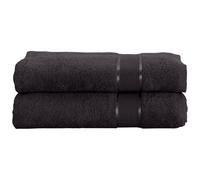 Mixibaby Lot de 2 serviettes de bain en coton éponge 500 g/m² - Taille : gant de toilette 15 x 21 cm - Couleur : noir