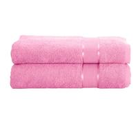 Mixibaby Lot de 2 serviettes de bain en coton éponge 500 g/m² - Taille : serviette de douche 70 x 140 cm - Couleur : vieux rose