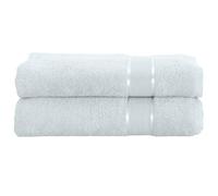 Mixibaby Lot de 2 serviettes de bain en coton éponge 500 g/m² - Taille : serviette invité 30 x 50 cm - Couleur : bleu clair