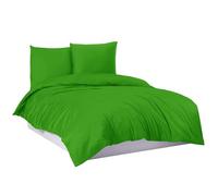 Mixibaby Parure de lit 100 % coton - 135 x 200 cm - 155 x 220 cm - 200 x 200 cm - 200 x 220 cm - Couleur : vert pomme - Dimensions : 200 x 200 cm