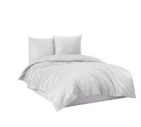 Mixibaby Parure de lit 100 % coton - 135 x 200 cm - 155 x 220 cm - 200 x 220 cm - 200 x 200 cm - Couleur : blanc - Dimensions : 135 x 200 cm