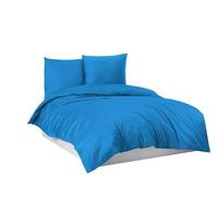 Mixibaby Parure de lit 100 % coton - 135 x 200 cm - 155 x 220 cm - 200 x 220 cm - 200 x 200 cm - Couleur : bleu - Dimensions : 200 x 200 cm