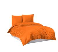 Mixibaby Parure de lit 100 % coton - 135 x 200 cm - 155 x 220 cm - 200 x 220 cm - 200 x 200 cm - Couleur : orange - Dimensions : 200 x 200 cm