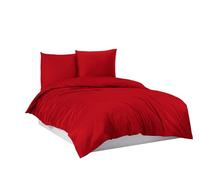 Mixibaby Parure de lit 100 % coton 135 x 200 cm 155 x 220 cm 200 x 220 cm 200 x 200 cm Couleur : rouge Dimensions : 200 x 200 cm