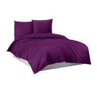 Mixibaby Parure de lit 100 % coton, disponible en 135 x 200 cm, 155 x 220 cm, 200 x 200 cm, 200 x 220 cm, violet, 200 x 200 cm