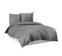 Mixibaby Parure de lit en flanelle fine 100 % coton - 4 tailles - Dimensions : 200 x 220 cm - Couleur : argenté