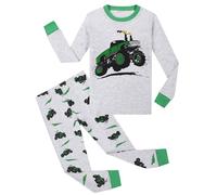 MIXIDON Pyjamas Garçons SUV Voiture Pyjamas à Manches Longues Ensemble de Pyjama Enfants Coton vêtements de Nuit d'hiver