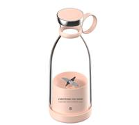 Mixie Gourde Blender Portable sans fil 350 ml pour Smoothies et Milk Shake avec Chargeur à induction Sans BPA (rose)