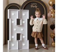 Mixifox 120cm Blanc Lettre Lumineuse Geante H