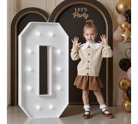 Mixifox 120cm Blanc Lettre Lumineuse Geante O | Géantes de Pour la Décoration D'Anniversaire, Decoration Anniversaire, Événements de Fiançailles 21 Pcs Accessory Set