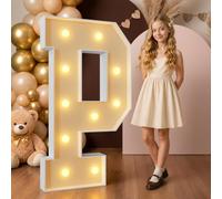 Mixifox 120cm Jaune Lettre Lumineuse Geante P | Géantes de Pour la Décoration D'Anniversaire, Decoration Anniversaire, Événements de Fiançailles 23 Pcs Accessory Set