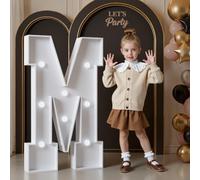 Mixifox 90cm Blanc Lettre Lumineuse Geante M | Géantes de Pour la Décoration D'Anniversaire, Decoration Anniversaire, Événements de Fiançailles 25 Pcs Accessory Set