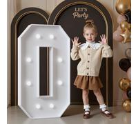 Mixifox 90cm Blanc Lettre Lumineuse Geante O | Géantes de Pour la Décoration D'Anniversaire, Decoration Anniversaire, Événements de Fiançailles 21 Pcs Accessory Set