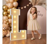 Mixifox 90cm Jaune Lettre Lumineuse Geante L | Géantes de Pour la Décoration D'Anniversaire, Decoration Anniversaire, Événements de Fiançailles 19 Pcs Accessory Set