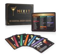 MIXIT Lot de 50 cartes de recettes de cocktail populaires allemands avec illustrations, ingrédients et histoires | Cartes de qualité supérieure et durables pour les amateurs de cocktails