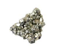 MIXIUJIEN Échantillons de pierre de cristal de pyrite - Pierre pyrite en fer naturel à haute énergie Pirita originale avec propriétés curatives (79,4 à 129,1 g) (79,4 à 129,1 g)