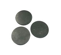 MIXIUJIEN Lot de 3 autocollants ronds en shungite de qualité supérieure pour étui de téléphone portable, ordinateur portable, tablette, ordinateur - Plaque de protection en shungite polie avec
