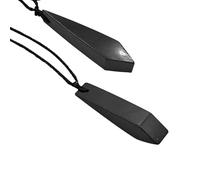 MIXIUJIEN Pendentif gardien d'énergie en shungite brute de haute pureté - Pendentif jeune en cristal noir, #2, Agate