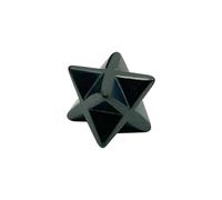 MIXIUJIEN Pierre de shungite Merkaba Étoile sacrée - Cube de métatron en cristal Merkaba - Protection Sacrée Méditation Générateur d'énergie Guérison Chakra (30 x 30 mm), Noir, 30*30mm, Agate