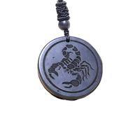 MIXIUJIEN Remise en vrac | Pendentif amulette du zodiaque en graphite naturel | Cordon réglable | Gravure exquise | Rond 24 cm | Plus d'économies avec des combinaisons personnalisées, Taurus, Agate