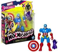 MixMashers Captain America, figurine 12 cm personnalisable a mélanger et combiner avec accessoires, Marvel, des 4 ans