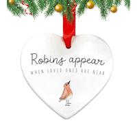 Mixnexorad Accrocher l’Ornement du cœur | Céramique de Noël Je Souhaite Que Vous viviez à côté du Signe d’Ornement - Décorations à Suspendre en Forme de cœur pour Table, Sacs à Dos et Arbre de Noël