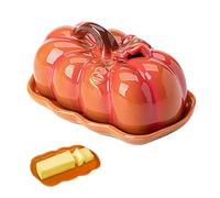 Mixnexorad Beurrier Avec Couvercle | Porte-Aliments en Forme de - Plat Décoratif Avec Couvercle Pour Stockage Beurre Fromage Fruits Desserts Pièce Maîtresse Automne Action de Grâce Halloween