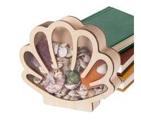 Mixnexorad Boîtier d'Exposition pour Coquillages - Organisateur en Bois pour Coquillages - Organisateur de Souvenirs de Voyage, Décor de Centre de Table pour Dortoir, Entrée, Bureau, Salon, Chambre