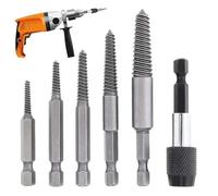 Mixnexorad Extracteur de Vis Cassées - Kit Extracteur Vis Abimées 6 Pièces,Outil de Menuisier Complet pour Extraction Facile des Écrous et des Vis Destiné aux Propriétaires, Passionnés,