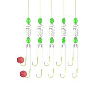Mixnexorad Hameçons Doubles,Couleur Fluorescente Verte pour Une Visibilité Optimale | Accessoires de Pêche Fabriqués avec Précision pour Passionnés Professionnels Débutants