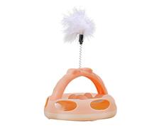 Mixnexorad Jouets pour Chat Piste de Balle,Jouet pour Chat Piste de Balle | Tour de Boule de Chaton de Plateau tournant - Jouet Multifonctionnel de Tour de Chat de Plateau tournant avec la Plume,