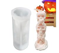 Mixnexorad Moule Crâne Outil de coulage Artisanal Effrayant réutilisable et | Moule à Bougie pour Halloween Pour Les Fenêtres Festives Cheminées Porches Soirées École