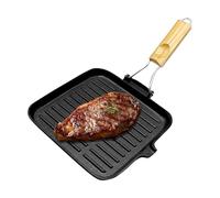 Mixnexorad Poele en Fonte | De Cuisson Pour Cuisine,De Cuisson Carrée En Fonte Pour Au Four Grill Camping Feu De Camp Pique-Nique