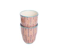MIX'N'MATCH Lot de 2 Mugs en Céramique Orange 8,5 x 10 cm Contenance 300 ml