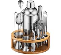 Mixology & Craft Cocktail Set 15-TLG. - Cocktail Shaker Set aus Edelstahl mit Bar Zubehör - Silber