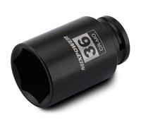 MIXPOWER Douille à choc profonde 1/2", CR-MO, 36 mm, métrique, 6 points, écrou d'essieu pour un retrait facile