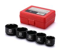 MIXPOWER Lot de 5 douilles de filtre à carburant à profil bas pour un accès facile, CR-V, 24, 27, 29, 32, 36 mm, métrique, design discret pour un accès facile