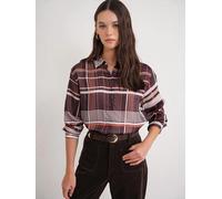 MixRay Chemisier beige / marron / rouge clair / blanc, Taille S