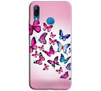 Mixroom Coque arrière en TPU Silicone Souple pour Huawei Y6S Motif Papillons Rose L156