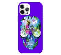 Mixroom - Coque arrière en TPU silicone souple pour iPhone 15 Motif crâne Style Miami M587