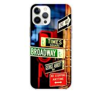 Mixroom - Coque arrière en TPU silicone souple pour iPhone 17 AIR fantaisie Manhattan Brodway Time Square M525