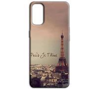 Mixroom - Coque arrière en TPU silicone souple pour Oppo A5 4G / 5G / Oppo A5m Fantaisie Paris Je T'aime H120
