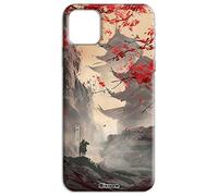 Mixroom - Coque arrière en TPU silicone souple pour Samsung Galaxy A22 5G Motif Temples Japon U841