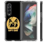 Mixroom - Coque arrière en TPU silicone souple pour Samsung Galaxy Z Fold 7 5G 2025 Motif Spy Cat N1084