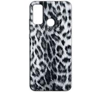 Mixroom - Coque Back Case en TPU silicone souple pour TCL 20Y Motif léopard blanc et noir M756