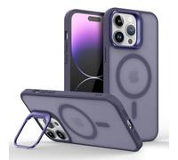 Mixroom - Coque Béquille pour iPhone 11 PRO MAX Étui Support Stand Invisible Pliable Compatible avec MagSafe Cercle Magnétique Intégré Violet C06