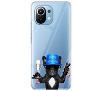 Mixroom - Coque en TPU silicone souple fond transparent pour OPPO Reno 14F / FS 4G / 5G fantaisie Nouvel An pour chien T658