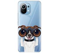 Mixroom - Coque étui en TPU silicone souple fond transparent pour OPPO A5 Pro fantaisie chien et télescope U1065